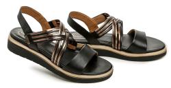 Tamaris Comfort 8-58707-42 černé dámské nadměrné sandály
