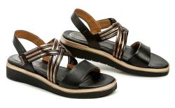Tamaris Comfort 8-58707-42 černé dámské nadměrné sandály