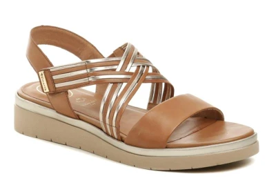 Tamaris Comfort 8-58707-42 hnědé dámské nadměrné sandály Tamaris Comfort 8-58707-42 hnědé dámské nadměrné sandály
