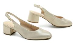 Tamaris Comfort 8-89500-44 béžové trblietavé dámske lodičky šírka H