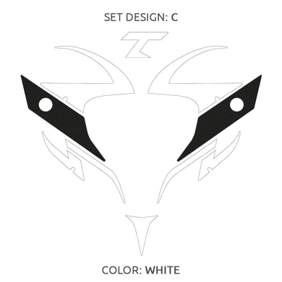 TEMPISH Set nálepek pro HERO masku POUZE B - white (VÝPRODEJ)