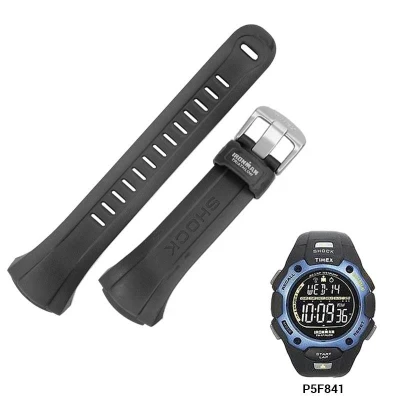 Timex Timex originální gumový řemínek černý Timex Timex originální gumový řemínek černý