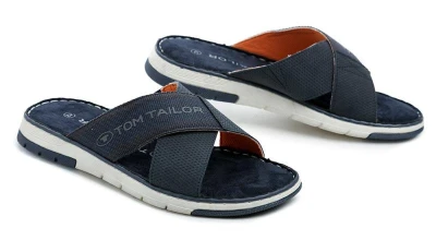 Tom Tailor 7480210004 modré pánské nazouváky