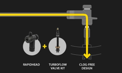 TOPEAK Sada ventilků TURBOFLOW VALVE COMBO W/ Rapidhead