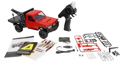 Toyota Land Cruiser Crawler 4WD 1:12 RTR červená odtahovka LED
