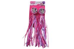 Třásně na řídítka Volare Minnie, růžové