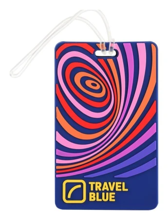 Travel Blue Waves vícebarevná visačka na zavazadlo