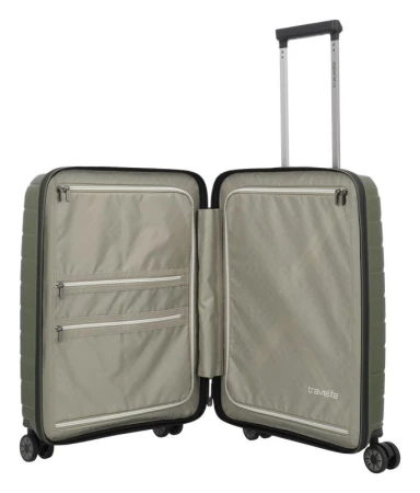 Travelite Air Base 4w S Front pocket Olive + kosmetická taštička zdarma