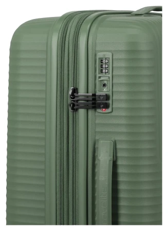 Travelite Air Stripe M zelený cestovní kufr