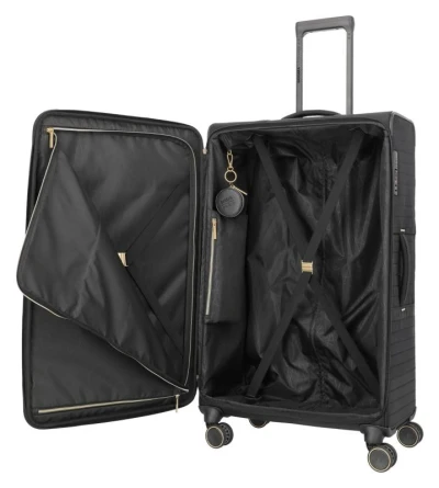 Travelite BARBARA Stepp L Black + kosmetická taštička zdarma