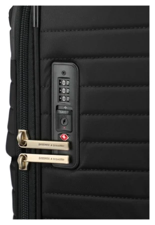 Travelite BARBARA Stepp M Black + kosmetická taštička zdarma