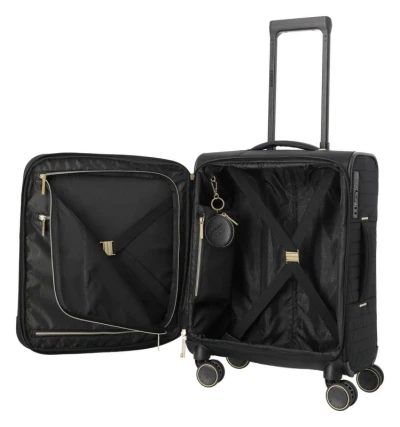 Travelite BARBARA Stepp S Black + kosmetická taštička zdarma