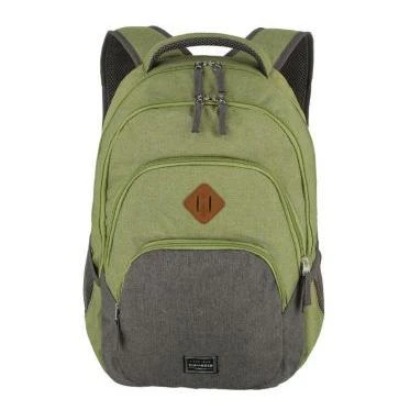Travelite Basics Backpack Melange Green/grey batoh Travelite Basics Backpack Melange Green/grey batoh