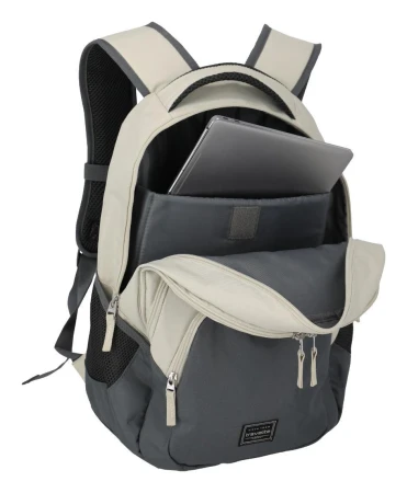 Travelite Basics béžovo-antracitový batoh na notebook