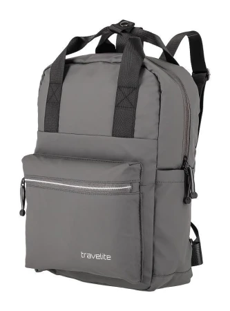 Travelite Basics Canvas šedý městský batoh
