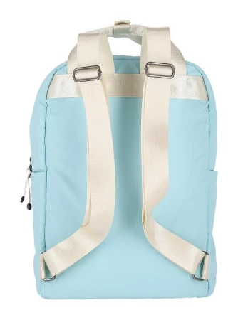 Travelite Basics Canvas Backpack světle modrý městský batoh