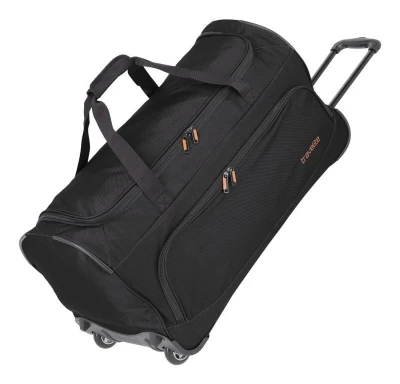 Travelite Basics Fresh Wheeled Duffle Black taška Travelite Basics Fresh Wheeled Duffle Black taška