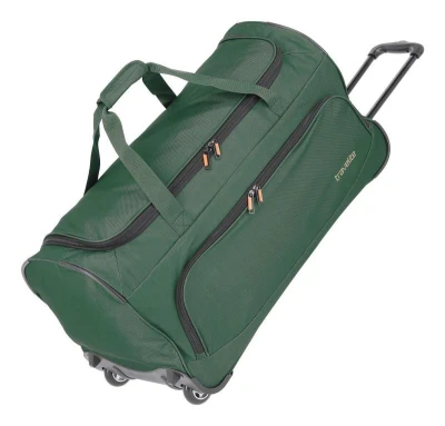 Travelite Basics Fresh Wheeled Duffle Dark green taška Travelite Basics Fresh Wheeled Duffle Dark green taška