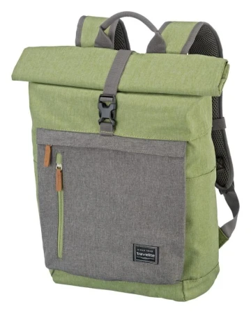 Travelite Basics Roll-up Backpack Green/Grey batoh