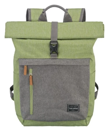 Travelite Basics Roll-up Backpack Green/Grey batoh