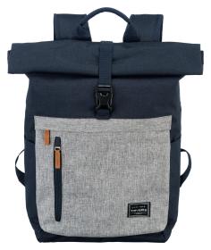 Travelite Basics Roll-up Backpack Navy/Grey batoh