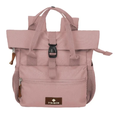 Travelite Basics Short Handle Mini Smoky Rose starorůžový městský batoh