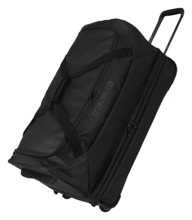 Travelite Basics Wheeled Duffle exp. Black taška Travelite Basics Wheeled Duffle exp. Black taška