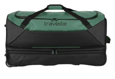 Travelite Basics Wheeled Duffle exp. Black/green taška