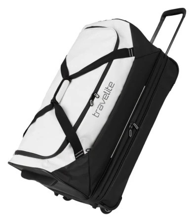 Travelite Basics Wheeled Duffle exp. Black/white taška