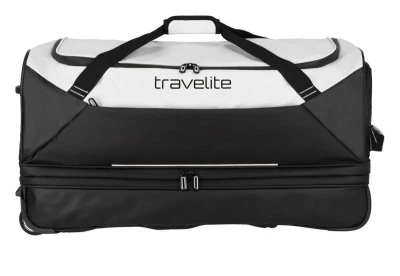 Travelite Basics Wheeled Duffle exp. Black/white taška