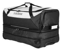 Travelite Basics Wheeled Duffle exp. Black/white taška