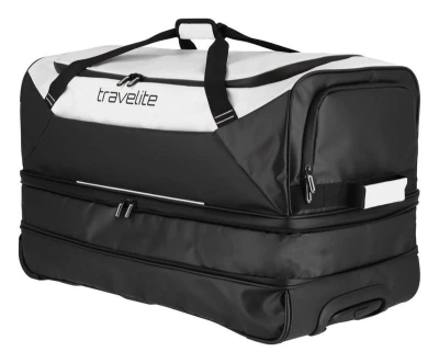 Travelite Basics Wheeled Duffle exp. Black/white taška