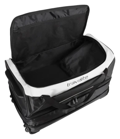 Travelite Basics Wheeled Duffle exp. Black/white taška