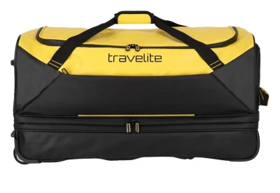 Travelite Basics Wheeled Duffle exp. Black/yellow taška