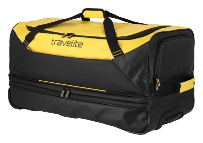 Travelite Basics Wheeled Duffle exp. Black/yellow taška