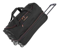 Travelite Basics Wheeled duffle S Black/orange taška Travelite Basics Wheeled duffle S Black/orange taška