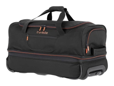 Travelite Basics Wheeled duffle S Black/orange taška