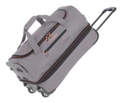 Travelite Basics Wheeled duffle S Grey/green taška Travelite Basics Wheeled duffle S Grey/green taška