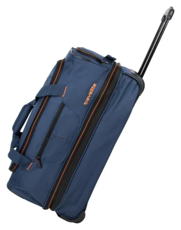 Travelite Basics Wheeled duffle S Navy/orange taška Travelite Basics Wheeled duffle S Navy/orange taška