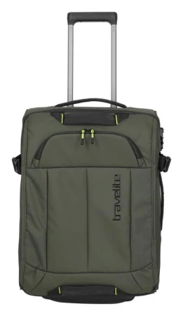 Travelite Briize Wheeled duffle S Khaki + kosmetická taštička zdarma Travelite Briize Wheeled duffle S Khaki + kosmetická taštička zdarma