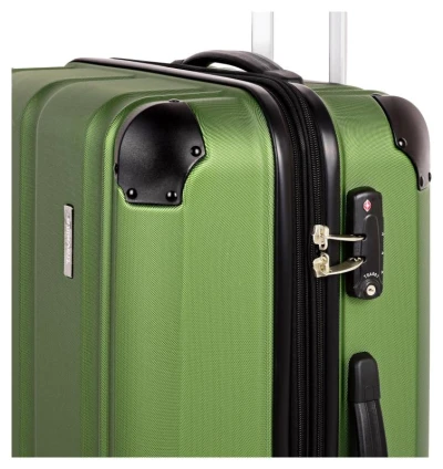 Travelite City 4w L Green kufr + kosmetická taštička zdarma