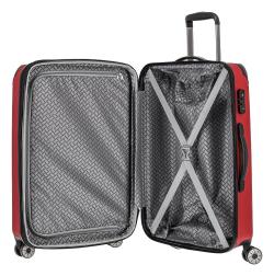 Travelite City 4w M Red kufr + jmenovka na kufr