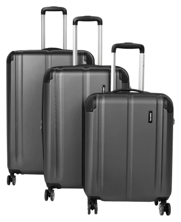 Travelite City 4w S, M, L antracitová sada kufrů