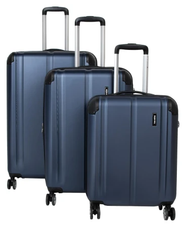 Travelite City 4w S, M, L tmavě modrá sada kufrů