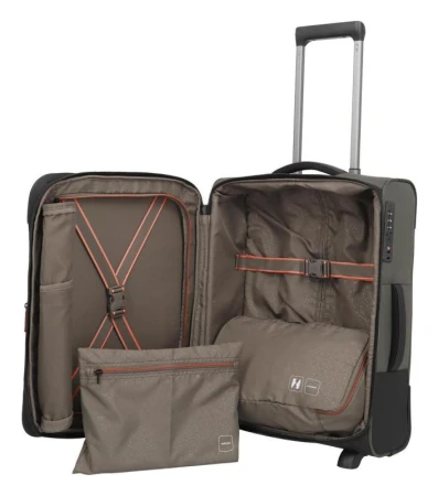 Travelite Crosslite 5.0 2w S exp. Dark Olive kufr + kosmetická taštička zdarma