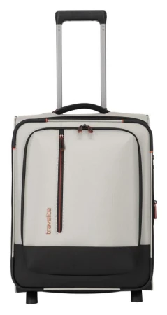 Travelite Crosslite 5.0 2w S exp. White Sand kufr + kosmetická taštička zdarma