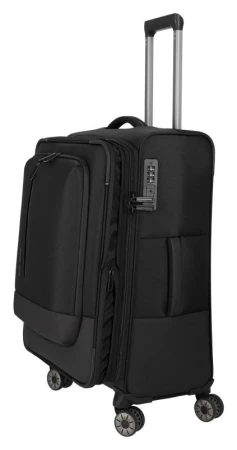 Travelite Crosslite 5.0 M Black kufr + kosmetická taštička zdarma