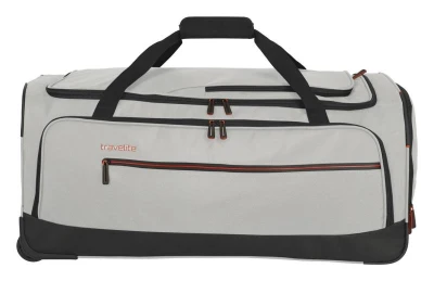 Travelite Crosslite Wheeled Duffle L White Sand taška + kosmetická taštička zdarma