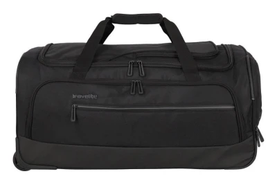 Travelite Crosslite Wheeled Duffle M Black taška + kosmetická taštička zdarma
