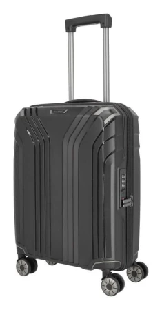 Travelite Elvaa 4w S Black kufr + kosmetická taštička zdarma Travelite Elvaa 4w S Black kufr + kosmetická taštička zdarma